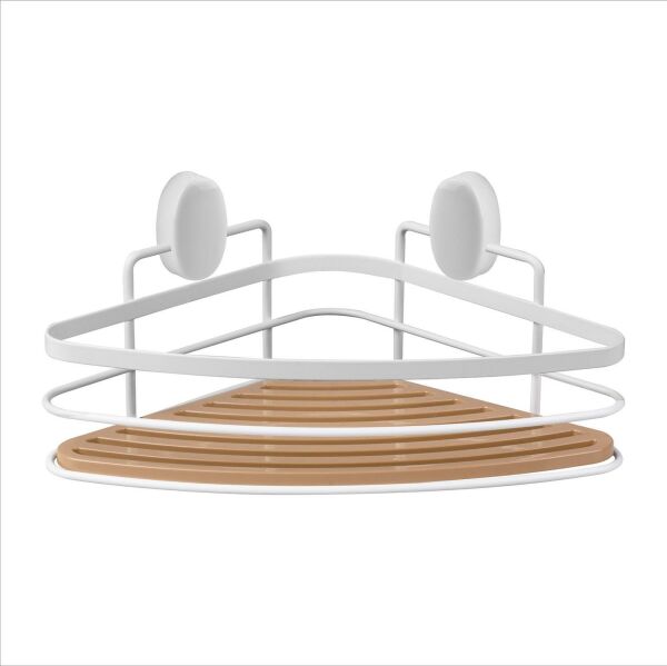 Okyanus Home Eko Magic Yapıştır&Vidala Due Tek Katlı Üçgen Lamalı Şampuanlık 21 cm / Beyaz