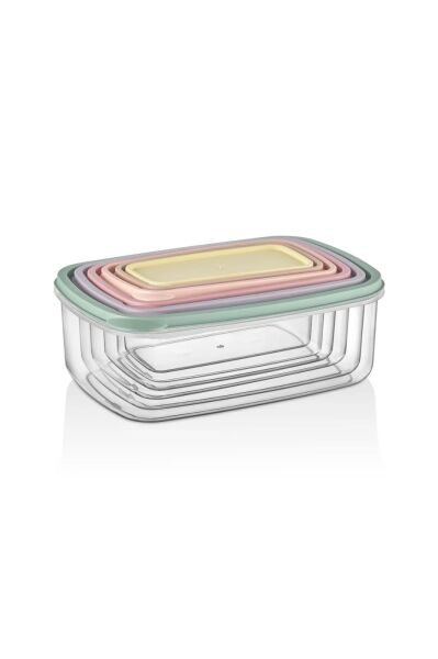 Okyanus Home Stackıt Saklama kabı 6 parça Pastel Renkler