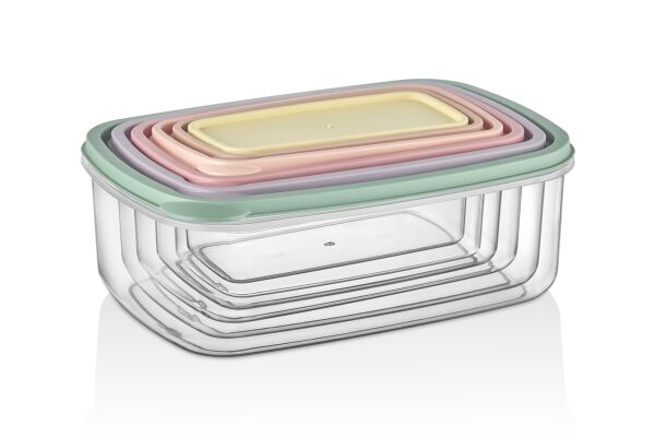 Okyanus Home Stackıt Saklama kabı 6 parça Pastel Renkler
