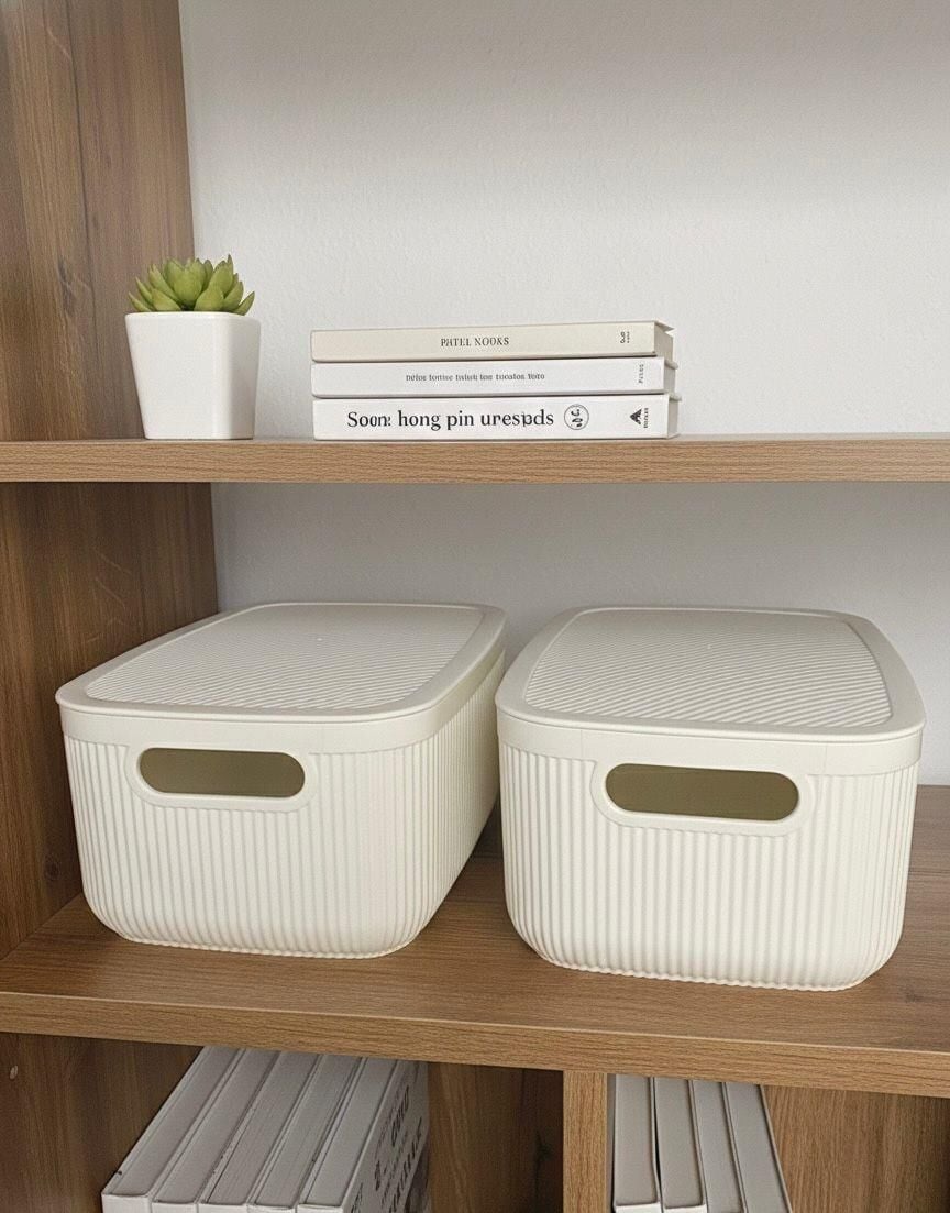 Okyanus Home Linea Smart Box Beyaz 2,4 Lt 2 Adet Kapaklı Çok Amaçlı Saklama Kutusu