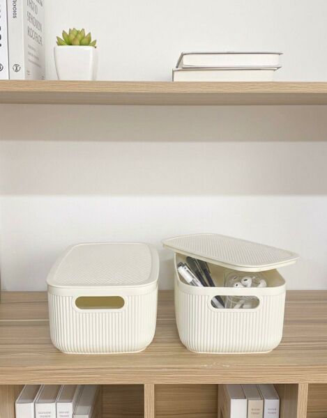 Okyanus Home Linea Smart Box Beyaz 2,4 Lt 2 Adet Kapaklı Çok Amaçlı Saklama Kutusu