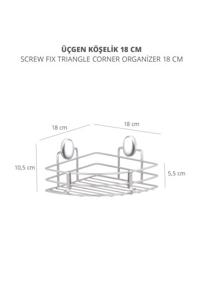 Okyanus Home Krom Üçgen Köşelik - 18 cm
