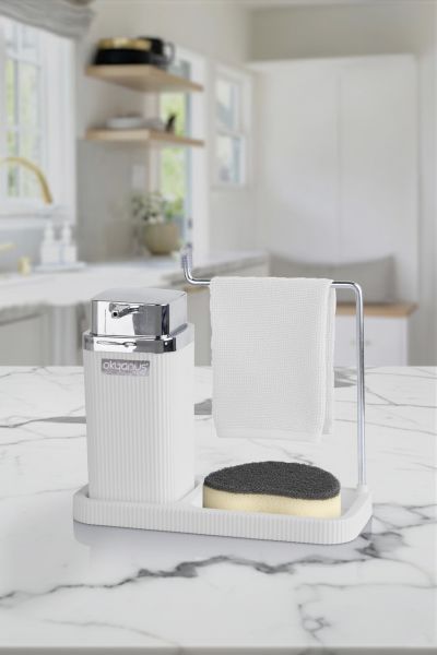 Okyanus Home Kare Mina Lavabo Düzenleyici Beyaz