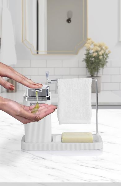 Okyanus Home Kare Mina Lavabo Düzenleyici Beyaz