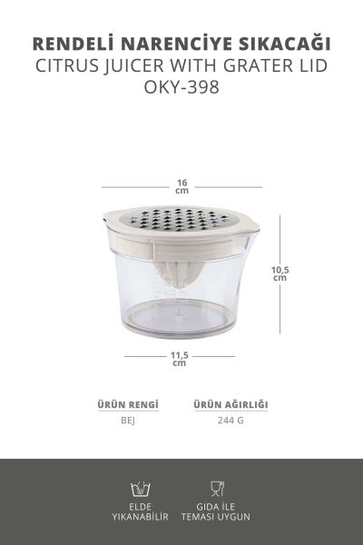 Okyanus Home Rendeli Narenciye Sıkacağı 600Ml