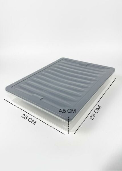 Okyanus Home Buzdolabı  Ve Dondurucuya Uygun Saklama Kabı Antrasit 6 ADET 2400ML