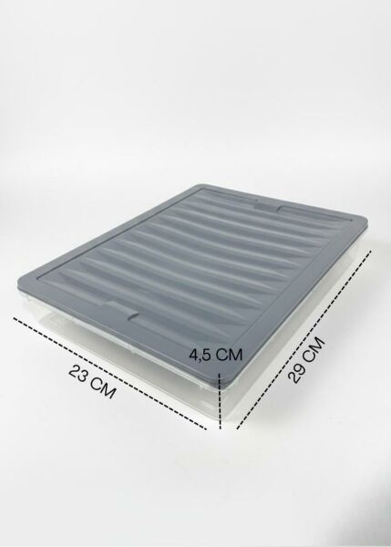 Okyanus Home Buzdolabı  Ve Dondurucuya Uygun Saklama Kabı Antrasit 6 ADET 2400ML