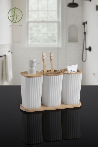 Okyanus Home Safir Bambu 3'lü Set Beyaz