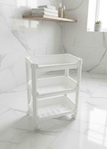 Okyanus Home 3 Katlı Tekerlekli Geniş Banyo-Mutfak Düzenleyici