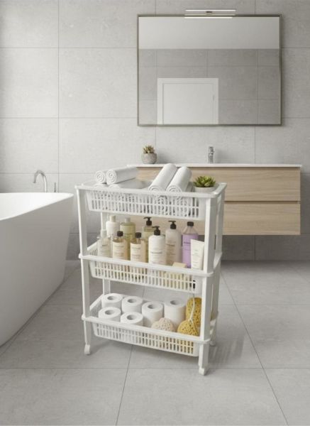 Okyanus Home 3 Katlı Tekerlekli Basic Banyo-Mutfak Düzenleyici