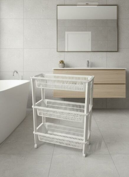 Okyanus Home 3 Katlı Tekerlekli Basic Banyo-Mutfak Düzenleyici