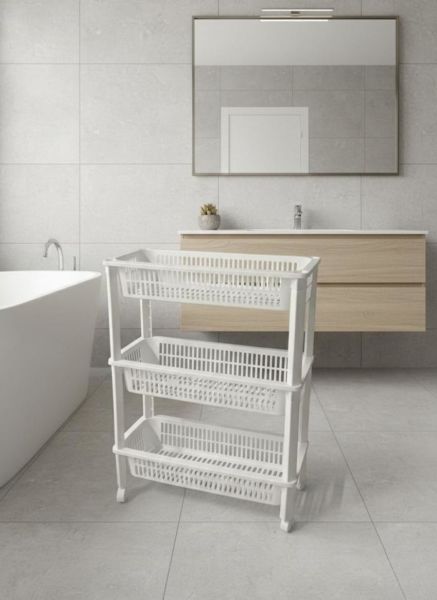 Okyanus Home 3 Katlı Tekerlekli Basic Banyo-Mutfak Düzenleyici