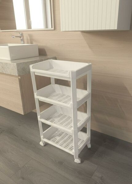 Okyanus Home 4 Katlı Tekerlekli Geniş Banyo-Mutfak Düzenleyici