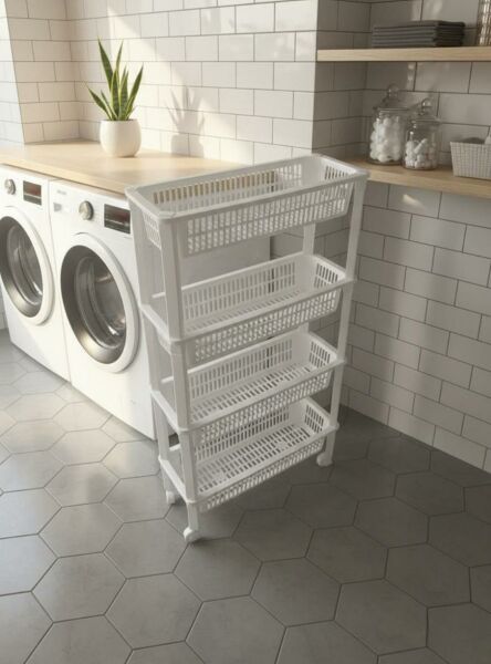 Okyanus Home 4 Katlı Tekerlekli Basic Banyo-Mutfak Düzenleyici