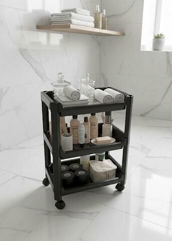 Okyanus Home 3 Katlı Tekerlekli Geniş Düzenleyici  Siyah