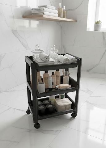 Okyanus Home 3 Katlı Tekerlekli Geniş Düzenleyici  Siyah