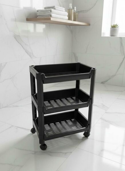 Okyanus Home 3 Katlı Tekerlekli Geniş Düzenleyici  Siyah