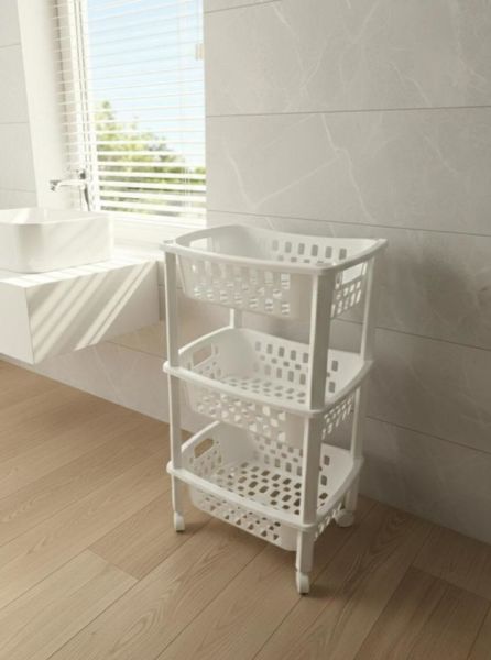 Okyanus Home Multi  3 Katlı Tekerlekli Banyo-Mutfak Düzenleyici