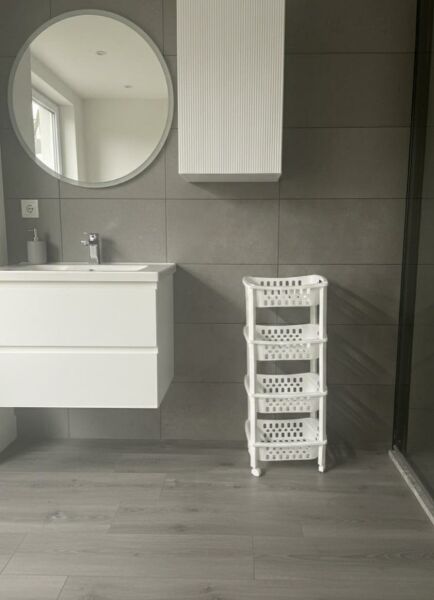 Okyanus Home Multi 4 Katlı Tekerlekli Banyo-Mutfak Düzenleyici Beyaz