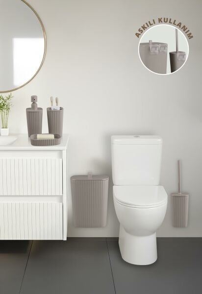 Okyanus Home Yapışkanlı  Safir Vizon 5'li Banyo Seti