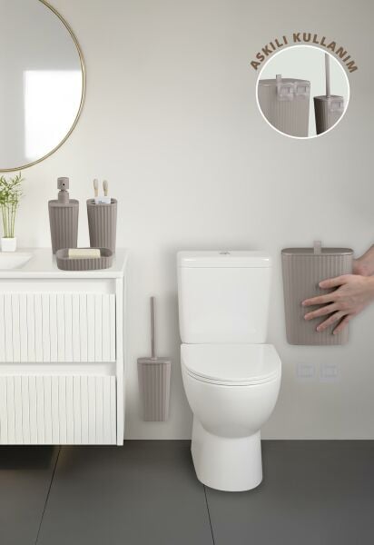 Okyanus Home Yapışkanlı  Safir Vizon 5'li Banyo Seti