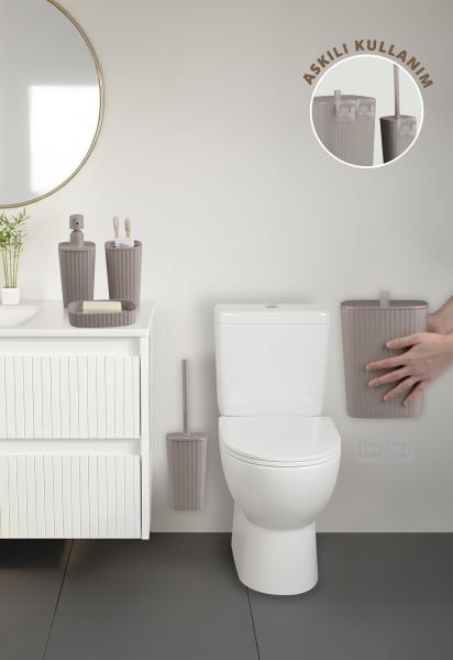 Okyanus Home Yapışkanlı  Safir Vizon 5'li Banyo Seti