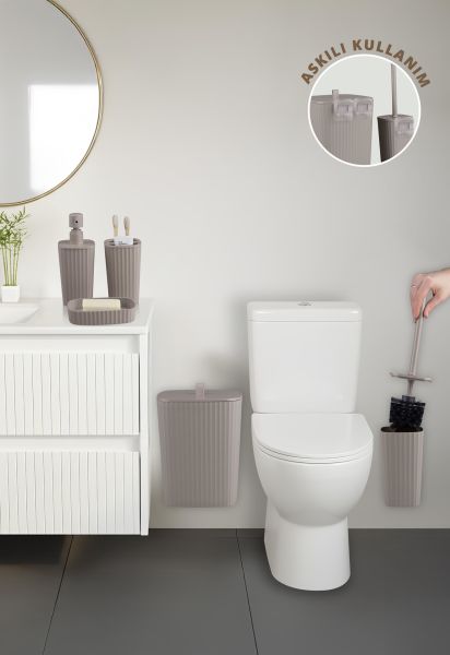 Okyanus Home Yapışkanlı  Safir Vizon 5'li Banyo Seti