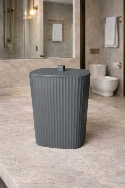 Okyanus Home Safir Yapışkanlı Asılabilir Çöp Kovası Antrasit