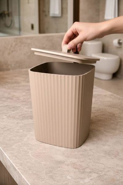 Okyanus Home Safir Yapışkanlı Asılabilir Çöp Kovası Vizon