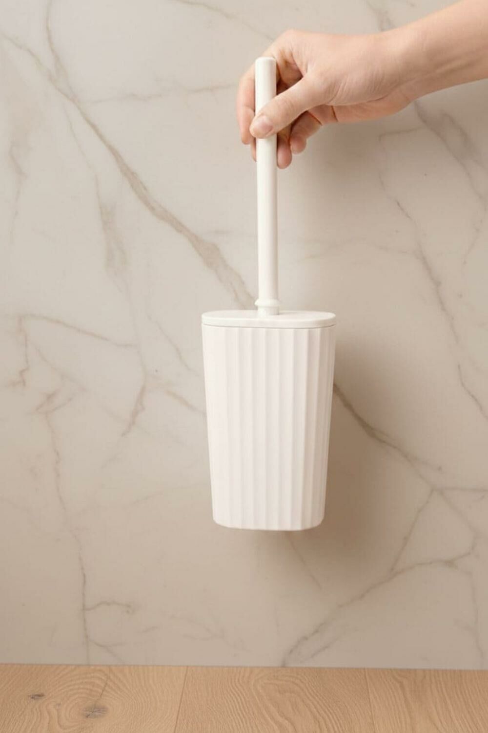 Okyanus Home Safir  Kendinden yapışkanlı Wc Fırçalık Beyaz