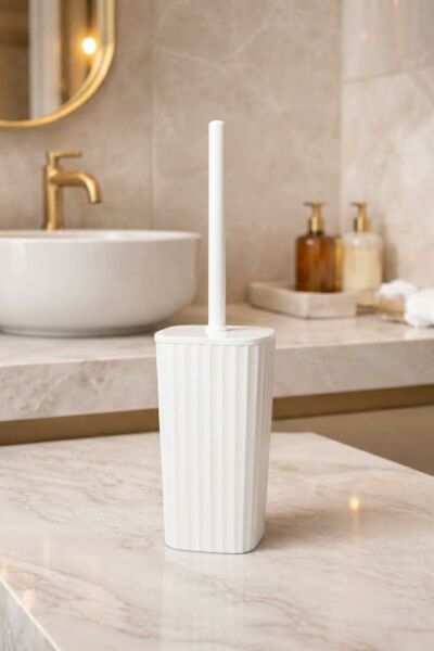 Okyanus Home Safir  Kendinden yapışkanlı Wc Fırçalık Beyaz