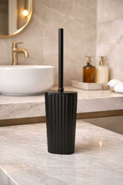 Okyanus Home Safir  Kendinden yapışkanlı Wc Fırçalık Siyah