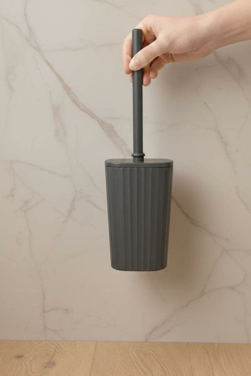 Okyanus Home Safir  Kendinden yapışkanlı Wc Fırçalık Antrasit