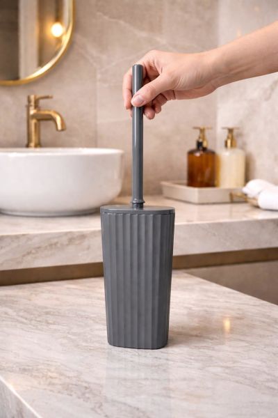 Okyanus Home Safir  Kendinden yapışkanlı Wc Fırçalık Antrasit