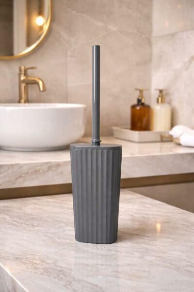 Okyanus Home Safir  Kendinden yapışkanlı Wc Fırçalık Antrasit