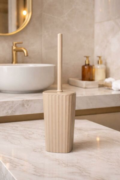 Okyanus Home Safir  Kendinden yapışkanlı Wc Fırçalık Vizon