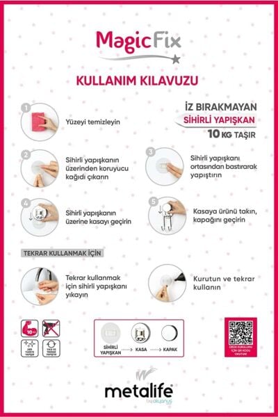Okyanus Home Magic Fix Tekli Askı - İz Bırakmayan Sihirli Yapışkan