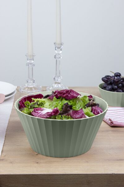 Okyanus Home Coliseum Yeşil Çatal Kaşıklı Salata Kasesi