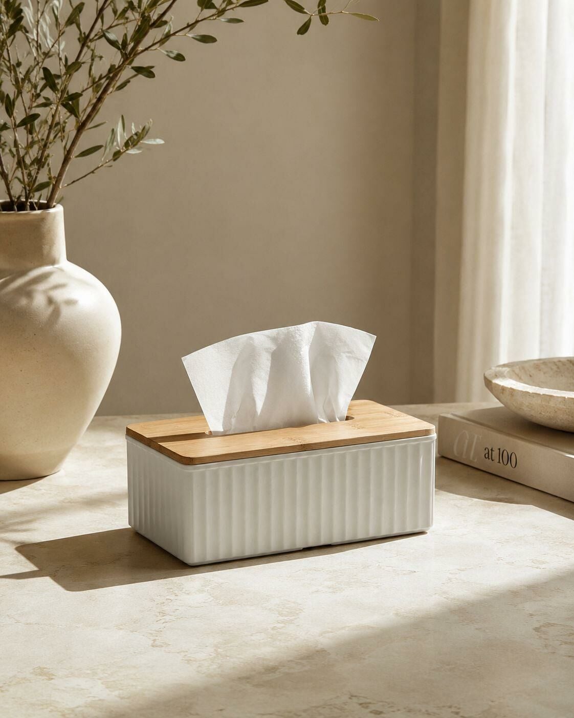 Okyanus Home Bambu Kapaklı Peçetelik