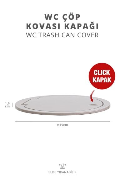 Okyanus Home Vizon Yuvarlak Yedek Çöp Kovası Kapağı