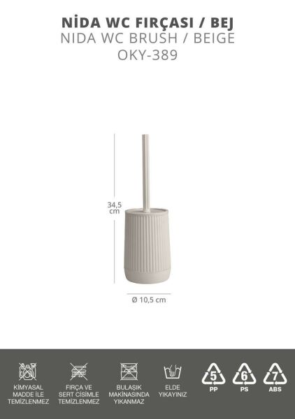 Okyanus Home Nida Bej Eko Wc Fırçalık