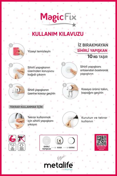 Okyanus Home Ahşap Desenli Magic Fix Sihirli Yapışkan Krom WC Kağıtlık