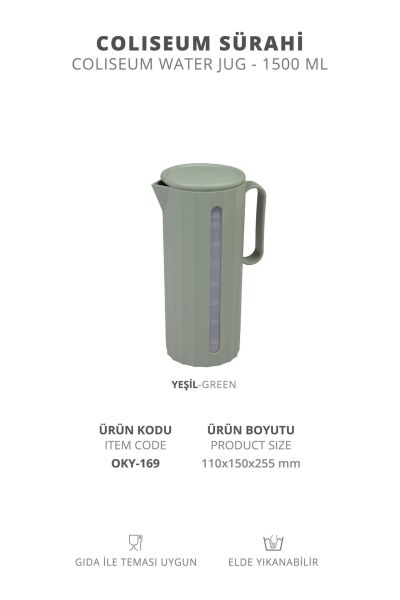 Okyanus Home Coliseum Yeşil Sürahi - 1500 ml