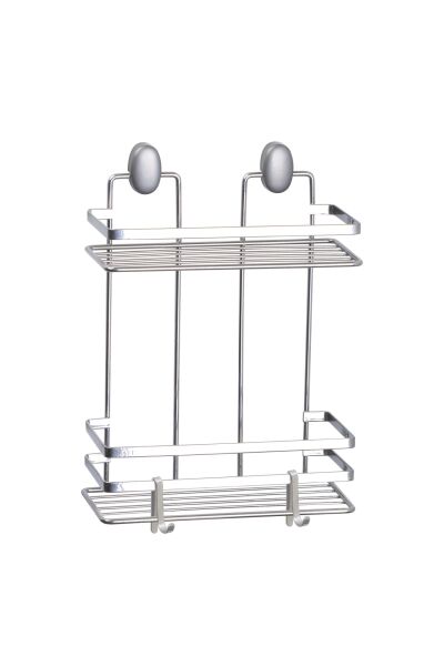 Okyanus Home Krom İki Katlı Lamalı Dikdörtgen Köşelik - 11x24 cm