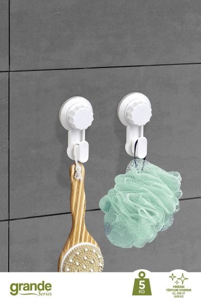 Okyanus Home Grande İkili Askı 2 Fonksiyonlu - İster yapıştır, ister vidala