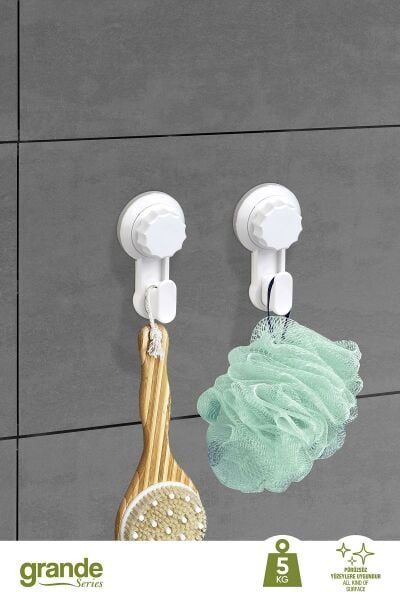 Okyanus Home Grande İkili Askı 2 Fonksiyonlu - İster yapıştır, ister vidala