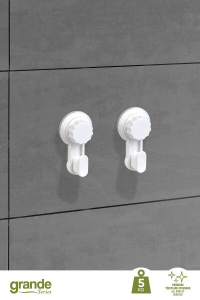 Okyanus Home Grande İkili Askı 2 Fonksiyonlu - İster yapıştır, ister vidala