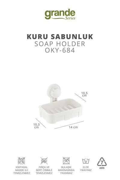 Okyanus Home Grande Kuru Sabunluk 2 Fonksiyonlu - ister yapıştır, ister vidala