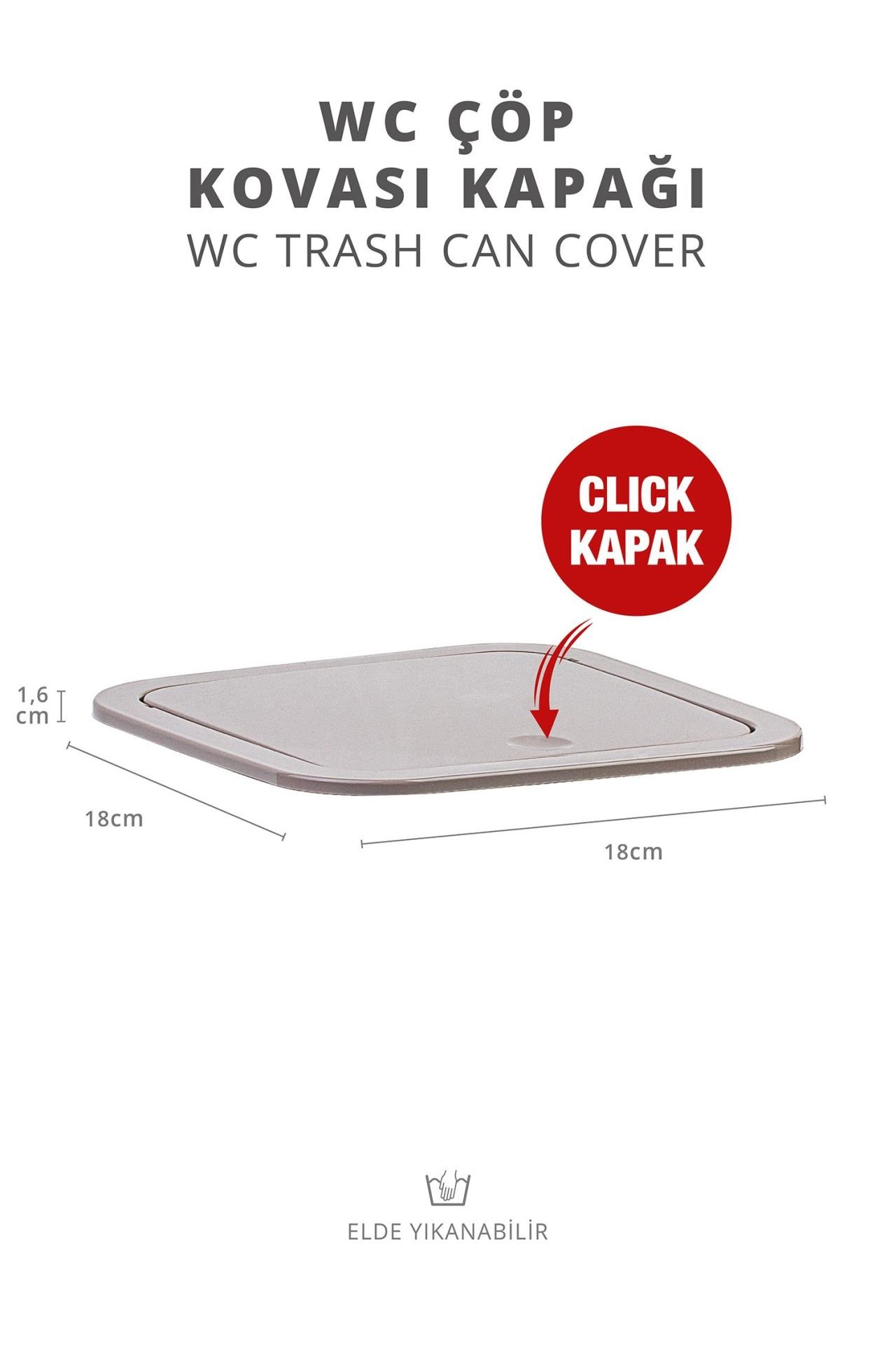 Okyanus Home Vizon Kare Yedek Çöp Kovası Kapağı