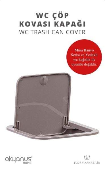 Okyanus Home Vizon Kare Yedek Çöp Kovası Kapağı